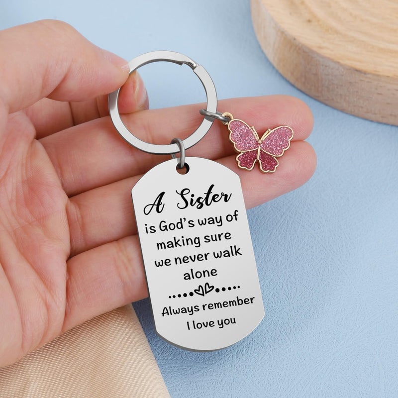 Keniot Gift for Sister, Sister Birthday Christmas Valentines Day Gifts keychain from Brother - Image 4